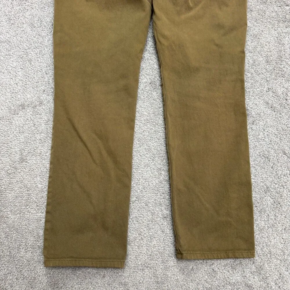 J.Crew Toothpick Ankle Denim Jeans Womens 29 Brown Mid Rise Cotton Blend Stretch
